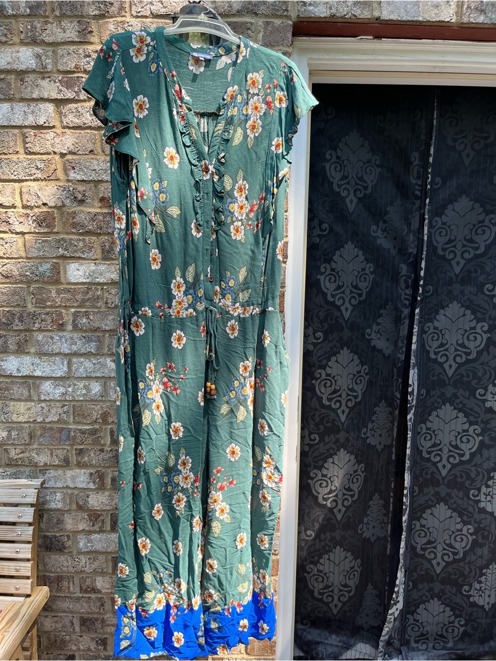 Green Floral Jumpsuit